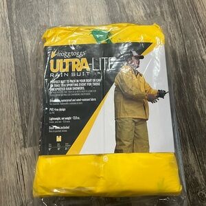 Frogg toggs Ultra-Lite rain suit bright yellow color size medium